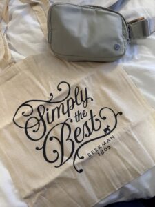 A beige tote bag that says Simply the Best