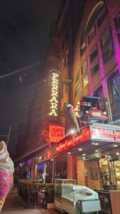 Ferrara Bakery and Cafe sign 