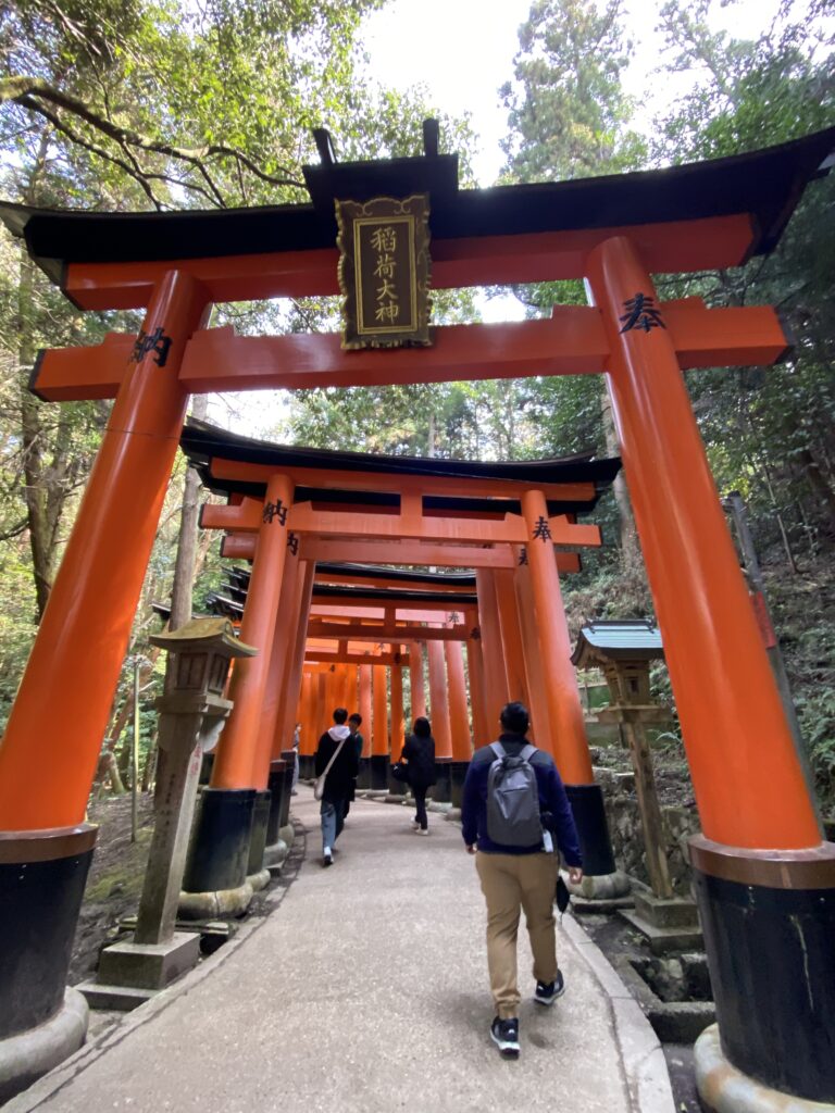 Torii gates at Fushimi Inari Shrine in Kyoto, Japan